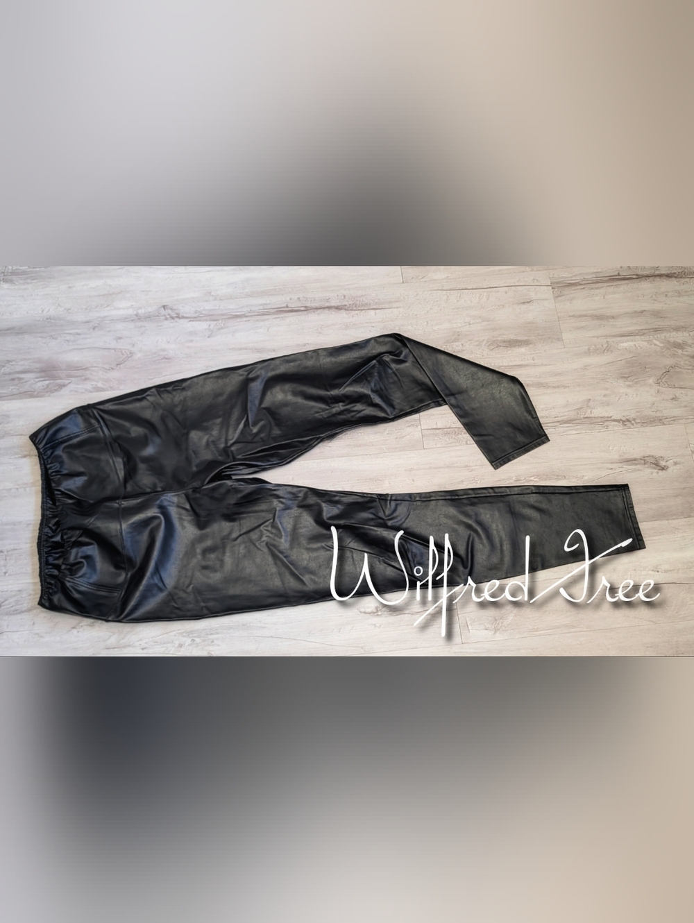 Aritzia Wilfred Free Black Pu Leather Skinny Pants Leggings LG
